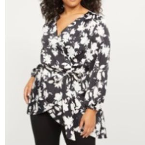 Lane Bryant size 26/28 hi-low faux wrap tunic